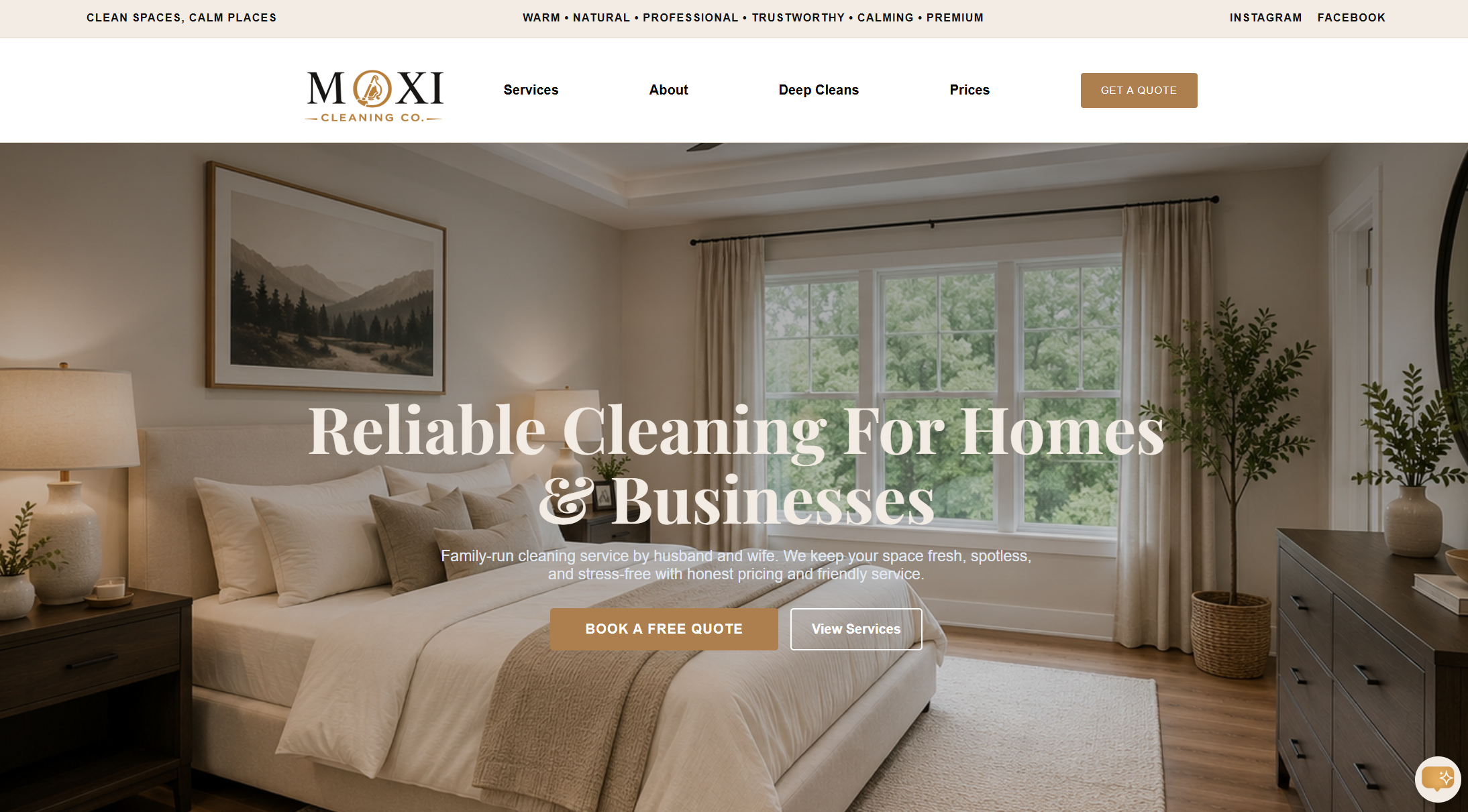 Website design screenshot