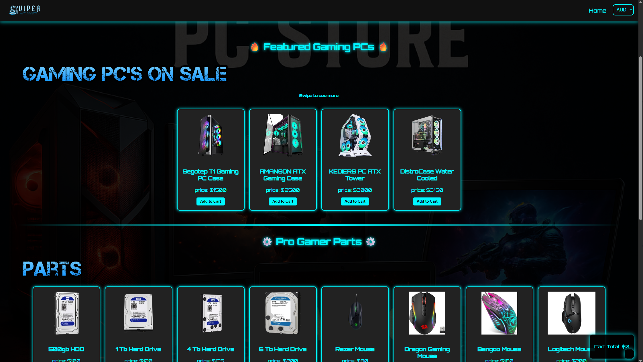Website design screenshot