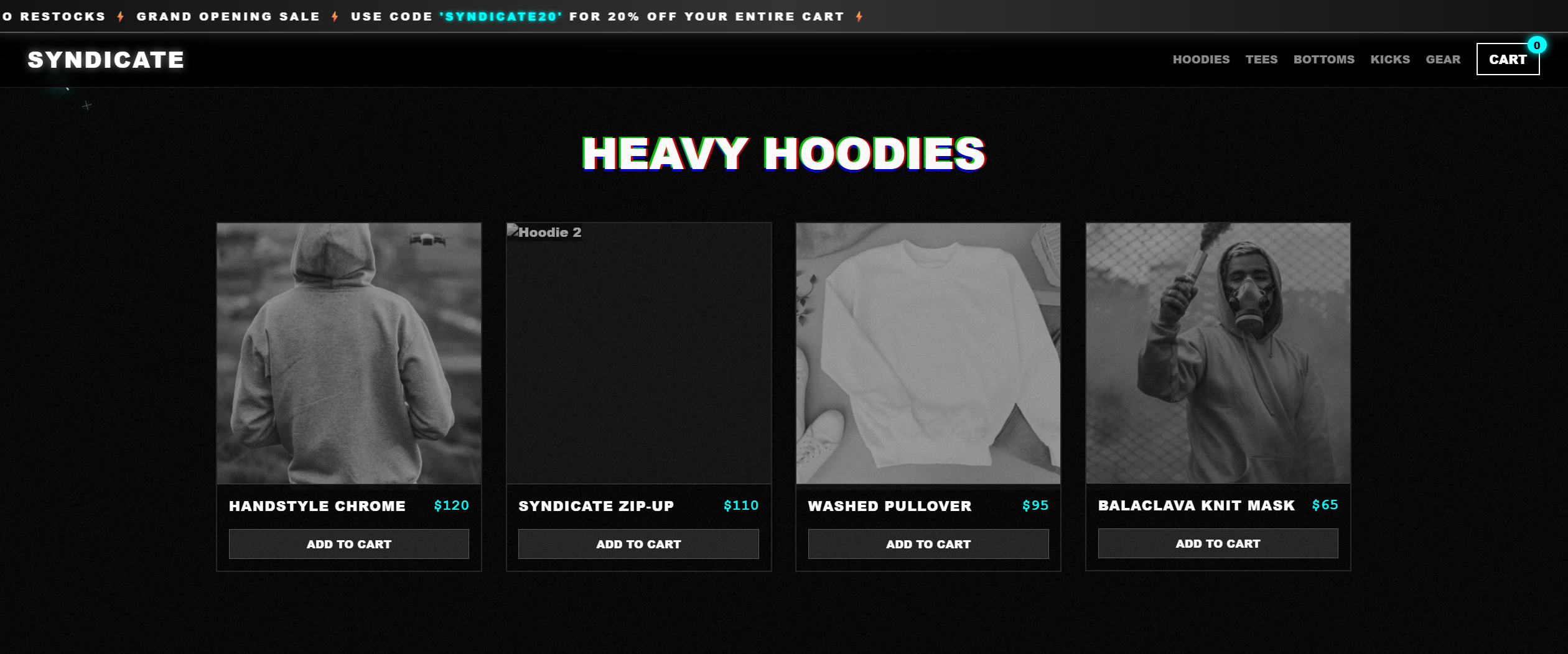 Clothing brand website template
